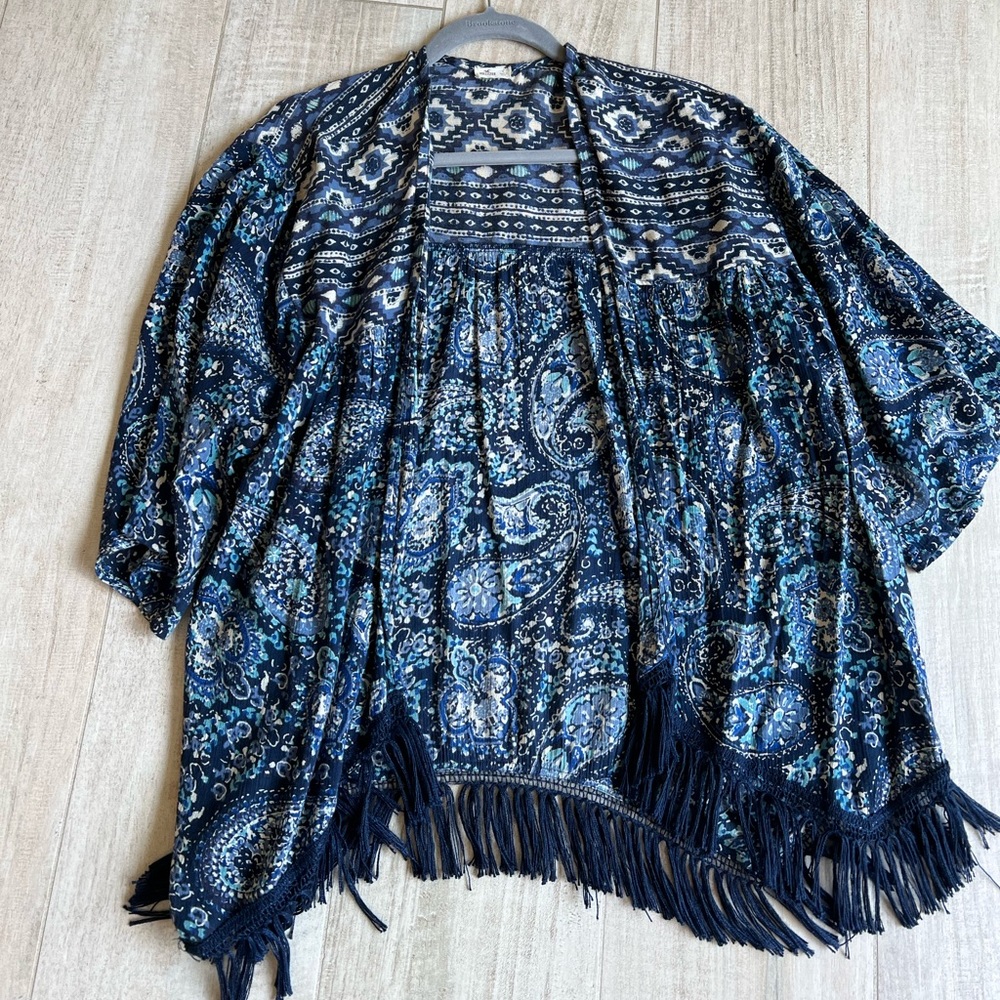 Blue print Hollister jacket/coverup